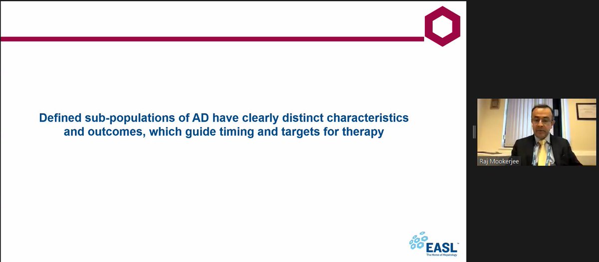 EASLnews's tweet photo. Next in the #EASLwebinar is Prof. Raj Mookerjee from @ucl and his presentation on "Established and Novel therapies for decompensated #cirrhosis".
@EASLedu @JHepatology https://t.co/UUunCJ8hEf