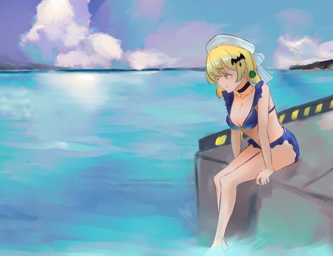 ちょうど一年前くらいに水着めるちゃん描いてたけど成長を感じた 