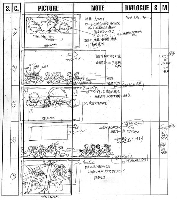 Storyboards from Mega Man Zero 1's iconic opening scene.

According to Nakayama-san, the team had to be mindful of the GBA's limitations when planning the no. of shots per scene.  

Also, Ciel was tentatively called "Roll" at this stage of development!
https://t.co/ixr7qaxaZY 