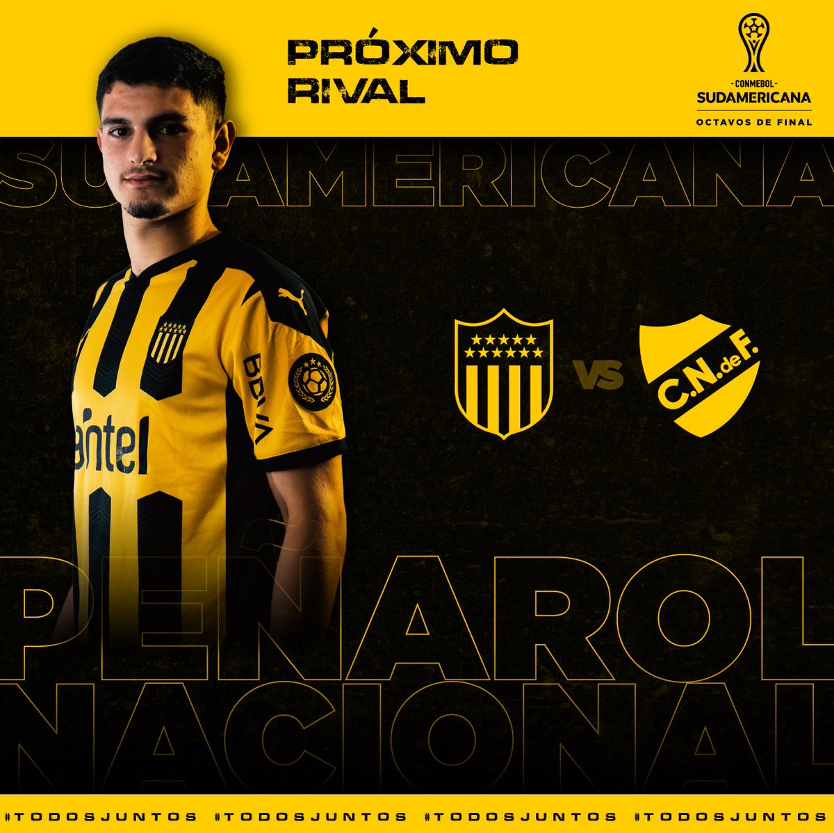 COPA SUDAMERICANA 2020/2021.

🇺🇾 Peñarol 🆚️ Nacional 🇺🇾

TREMENDO PARTIDAZO.
SE VIENE EL CLÁSICO URUGUAYO. 
#VamosCarboneros. 💛🖤💛🖤