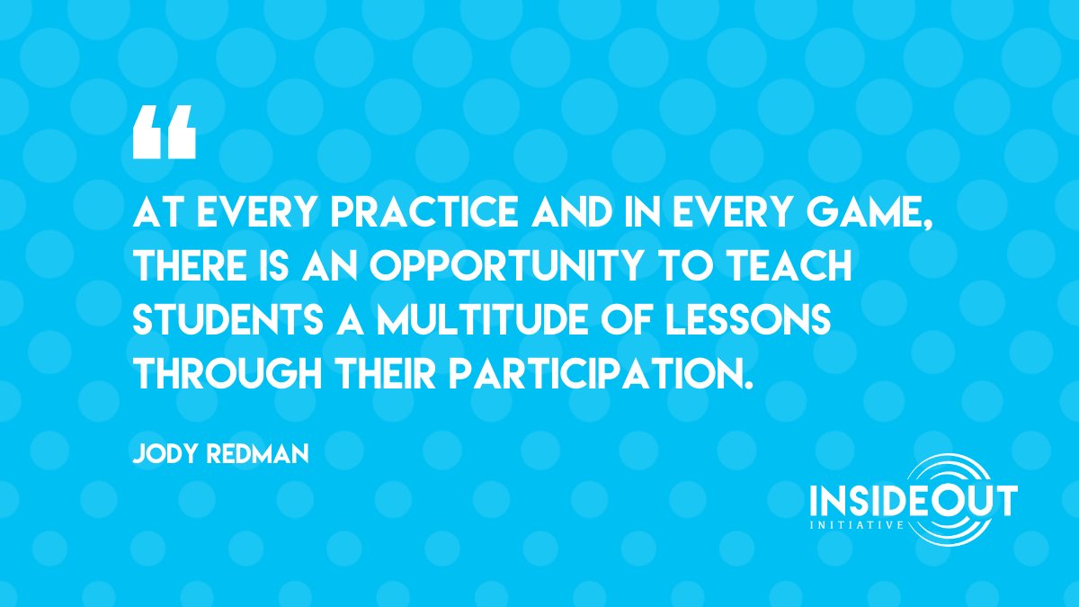 Through every experience and interaction, we are creating pathways in our student-athletes for future responses, solutions, and attitudes.