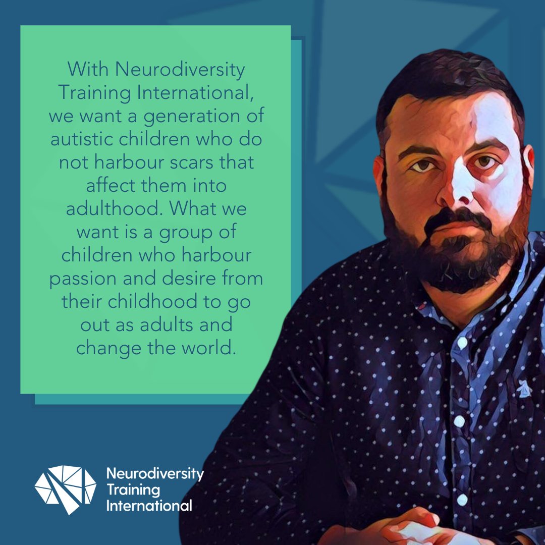 With Neurodiversity Training International, we want a generation of #autistic children who do not harbour scars that affect them into #adulthood. What we want is a group of children who harbour passion and desire from their #childhood to go out as adults and change the world.