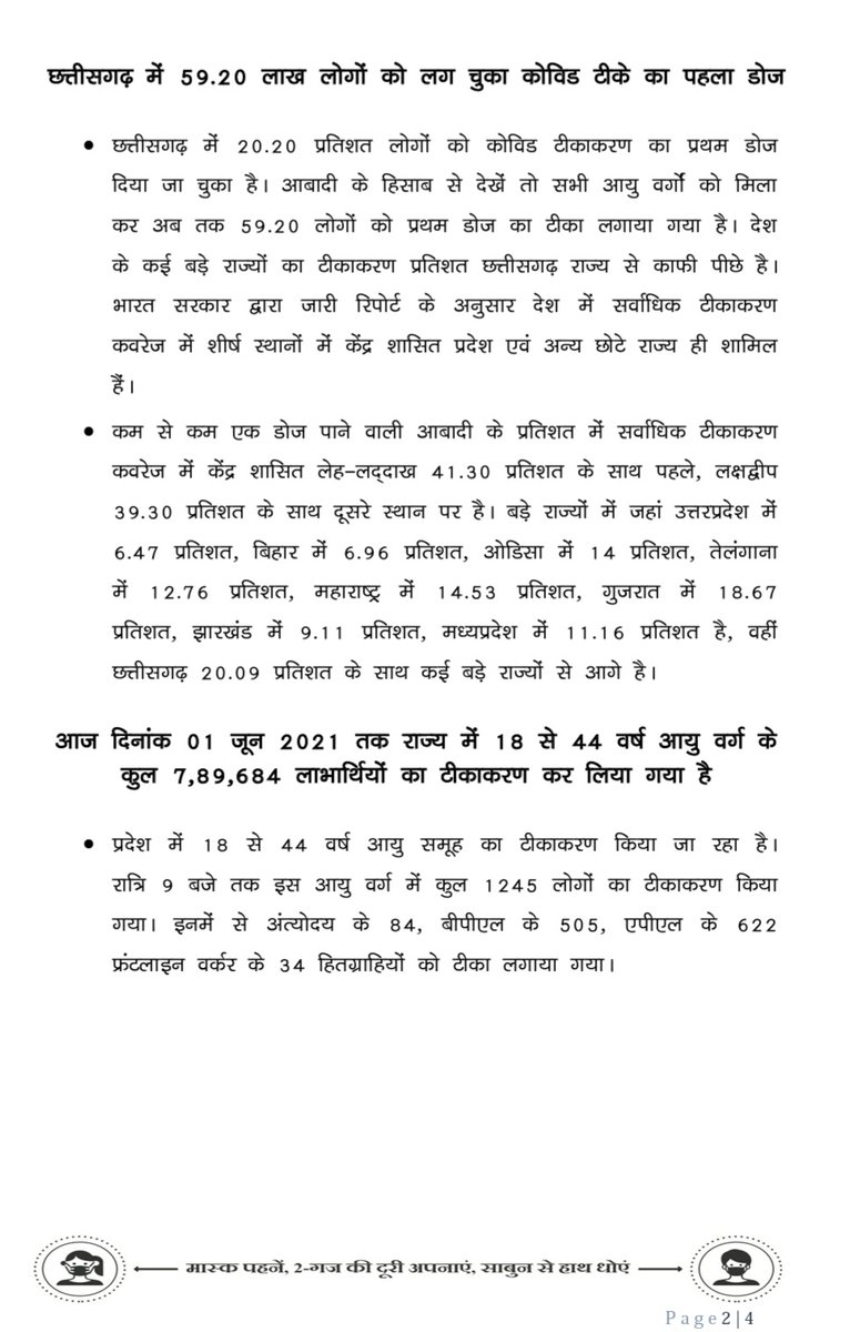 HealthCgGov's tweet photo. आज 1,886 नए कोरोना पॉजिटिव मरीज़ों की पहचान हुई वहीं 4,471 मरीज़ स्वस्थ होने के उपरांत डिस्चार्ज/रिकवर्ड हुए। 
#ChhattisgarhFightsCorona
@TS_SinghDeo @ChhattisgarhCMO @VinodSevanLal https://t.co/0MBSKpDDgP