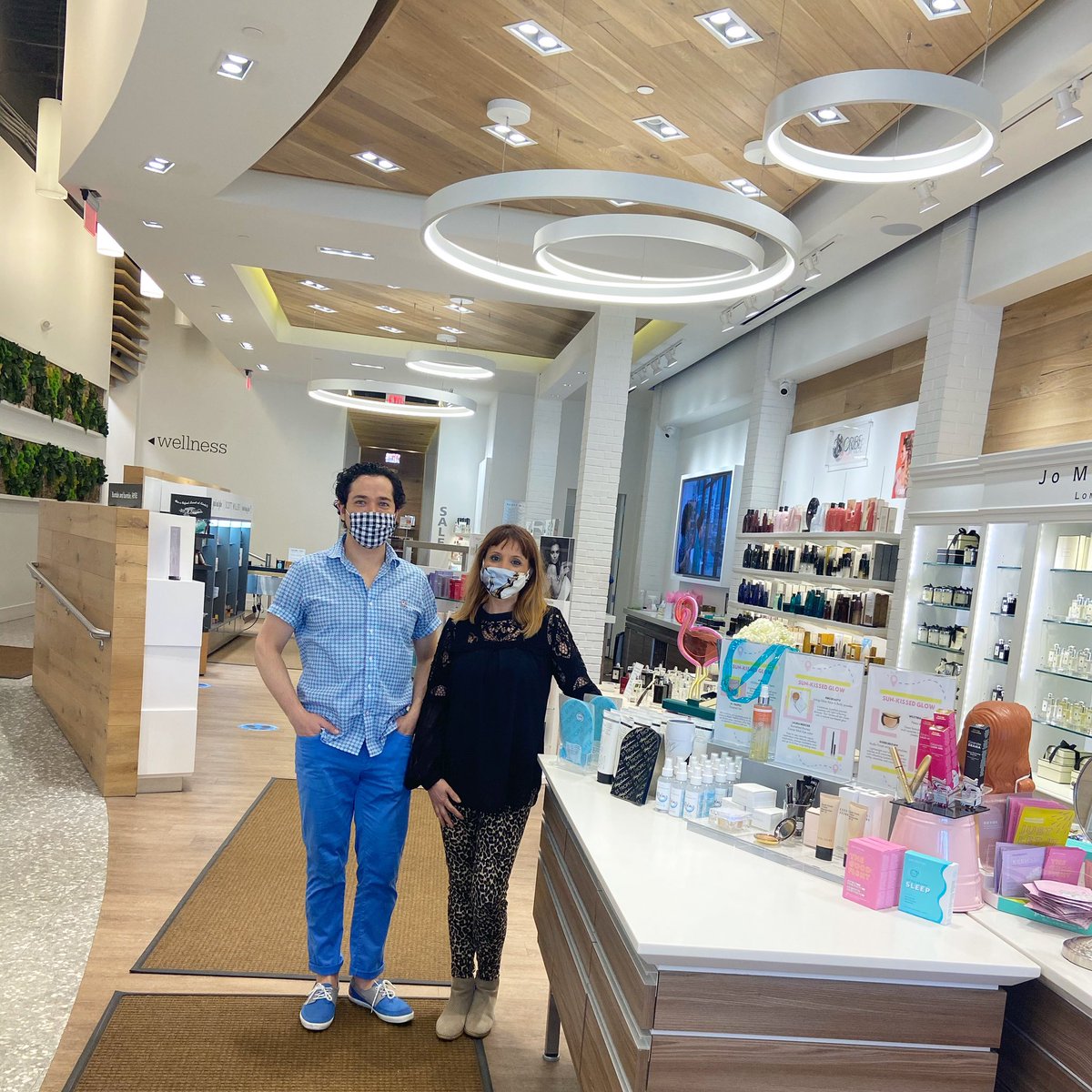 ScottMillerHair's tweet photo. These two are getting the store ready for SUMMER ☀️ So many incredible new products - make sure to follow along on our stories this month to stay updated on new arrivals, restocks, &amp; promos. https://t.co/gvLXcMPuex