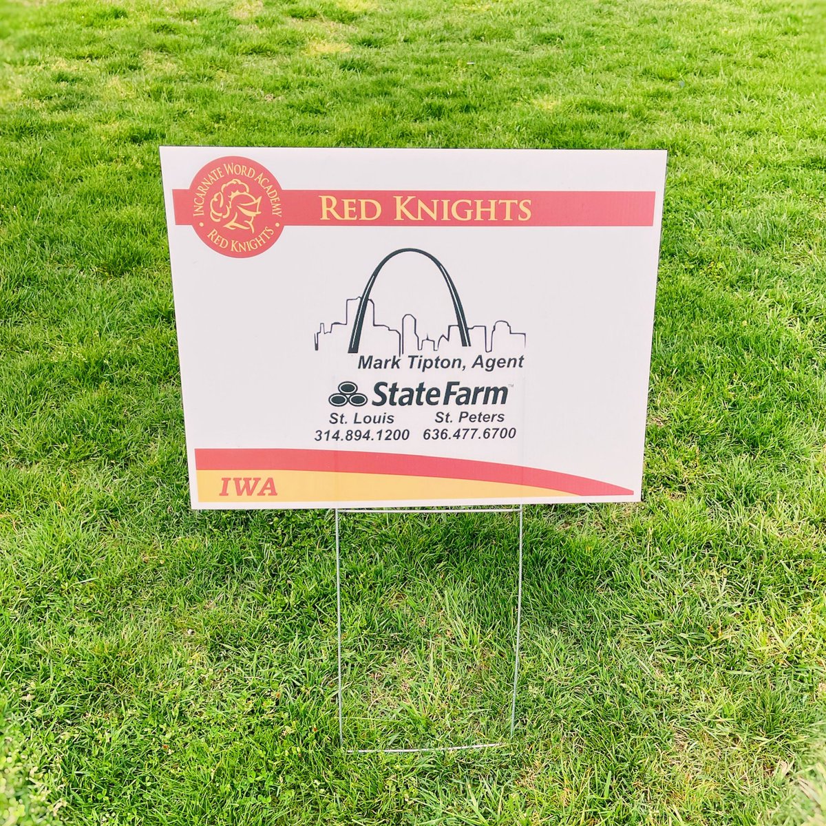 WestTipton's tweet photo. A couple weeks ago the Tipton agency  sponsored a hole at the Incarnate Word Academy 2021 golf tournament. We love being able to show our support for local St. Louis high schools! Go Red Knights⛳️ https://t.co/CMDRiIPmqq