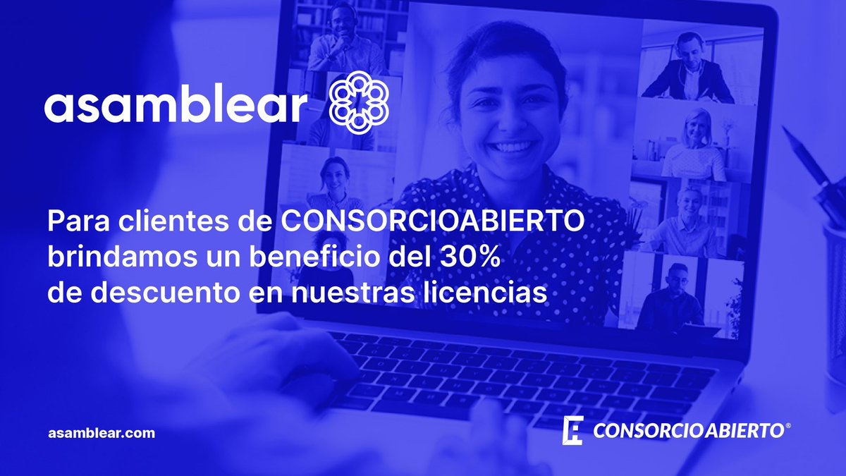 AsamblearOK's tweet photo. Desde #Asamblear queremos contarles que hemos unido fuerzas en sinergia con el equipo de @ConsAbierto con el fin de generar una solución dinámica y estratégica para sus clientes. Además queremos brindarles un beneficio exclusivo: 30% de descuento en nuestras licencias. https://t.co/bBPf6aBJR1