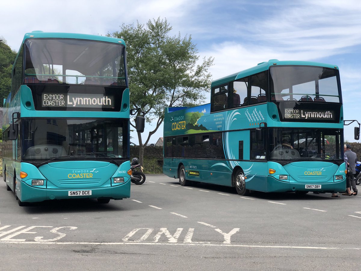 DanJamesENPA's tweet photo. Not one but two great new #bus routes along the #Exmoor Coast this year - the 300 Service from Ilfracombe and Combe Martin to Lynmouth and the Exmoor Coaster open top service from Watchet and Minehead to Lynmouth. Avoid parking congestion and enjoy some of the best views around. https://t.co/I5ssW27cvh