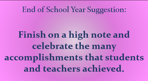 MathForAllPD's tweet photo. A suggestion for closing out the 2020–2021 school year:
Finish on a high note and celebrate the many accomplishments that students and teachers achieved.
Read more:
https://t.co/xEGmoMQhjo
#iledchat #multilingualil #elchat #dualchat https://t.co/nH2Z3546xU