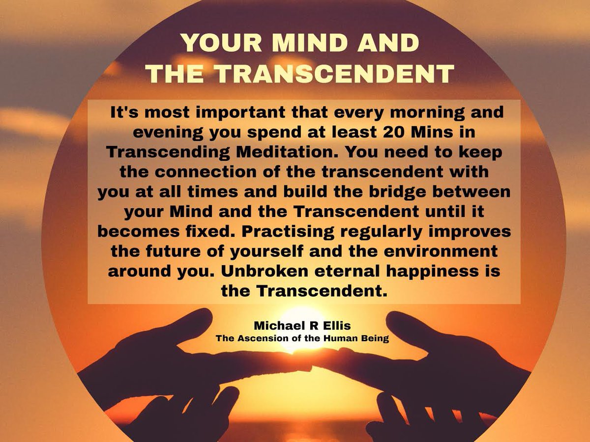 TheAscension3's tweet photo. Your mind and the transcendent #transcendentalmeditation https://t.co/nXhQiv1RoG