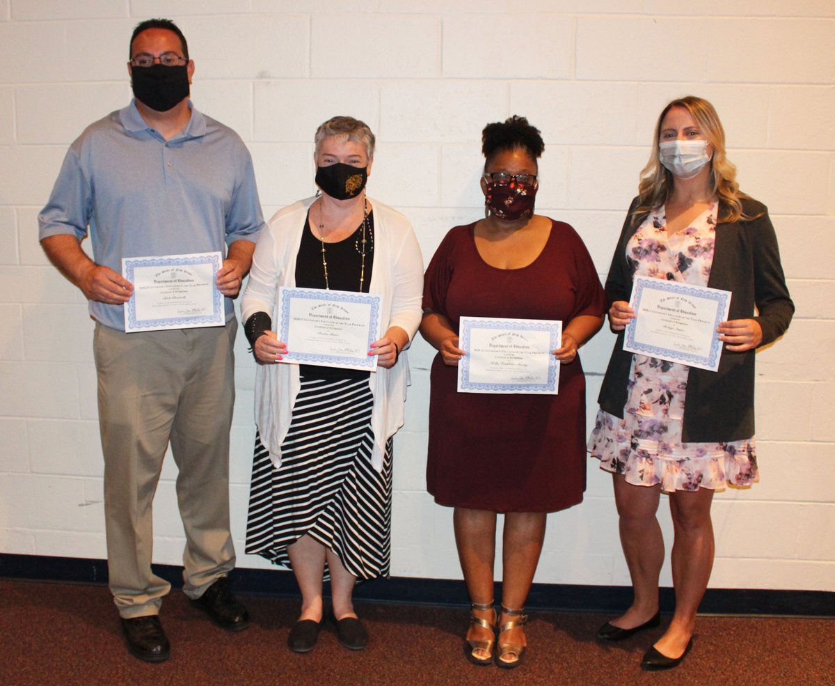 GlassboroPSD's tweet image. Congratulations to Glassboro School District's Governor's Educator of the Yr recipients Rich Brattelli, Denise Barr, Kelly Franklin-Moxey, Robin Sauer, and (not shown) Alexis George! These top educators were honored at the May BOE Meeting. #GlassboroPride #BullockES #GlassboroHS