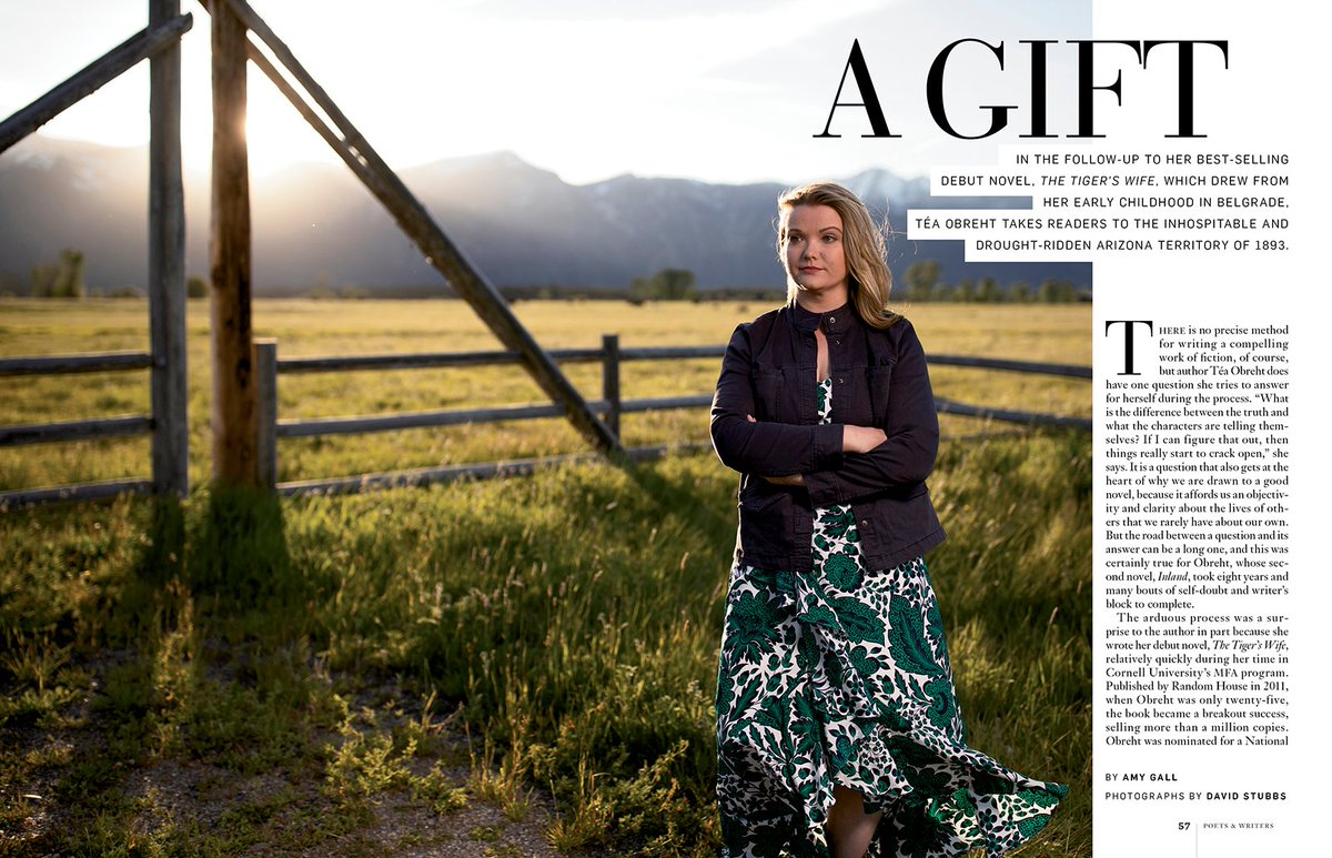 poetswritersinc's tweet image. “I’ve come to realize how much specific places have an effect on your mind, your imagination, your relationship to self, the person that you feel you are. You feel these seismic changes in your psychology when you move.” —Téa Obreht, Sept/Oct 2019