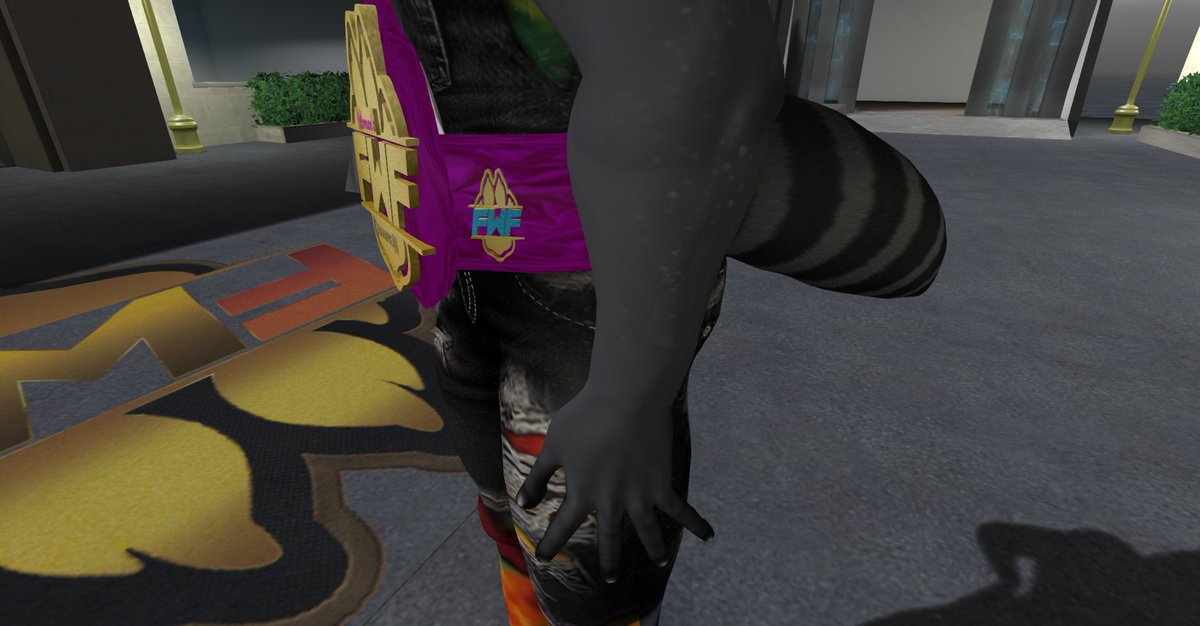 The new FWF Women's Championship Belt has arrived via FurEx! (It was only delayed by 2 rollover accidents and 1 accidental reroute to Anchorage, AK) ! Now who will this baby go to? The Grand Poobah will let us know tomorrow at 7pm SLT!