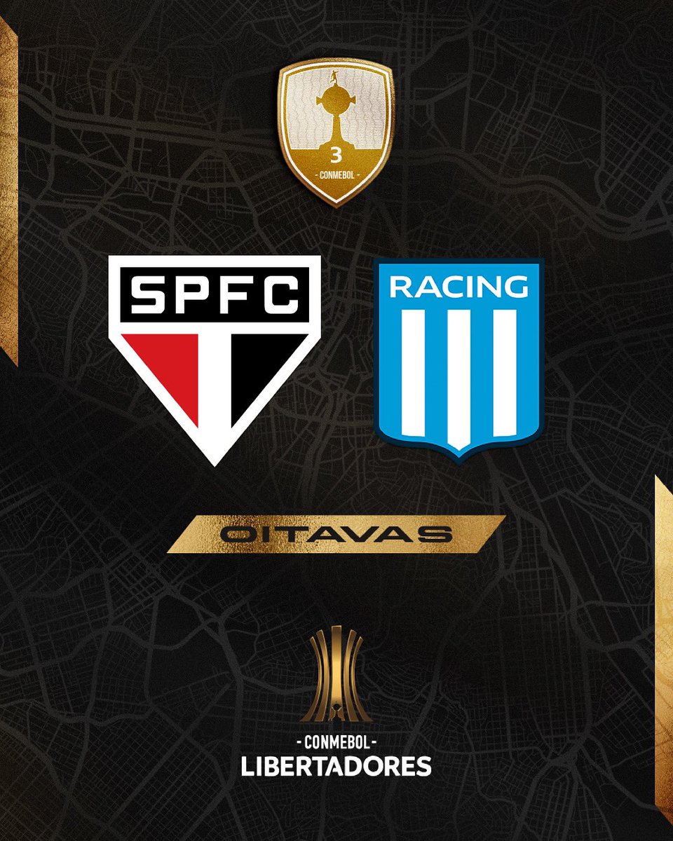 Tricolor enfrentará o Racing nas oitavas de final da Conmebol