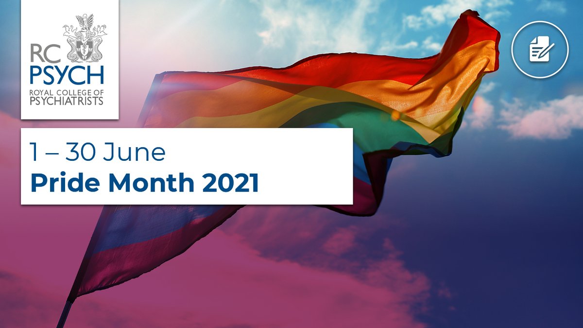 Royal College of Psychiatrists (@rcpsych) on Twitter photo We are flying the rainbow flag for #PrideMonth2021 and celebrating loudly with blogs, podcasts and video interviews from mental health professionals, patients and service users. Read the Pride blog from
<a href="/DrAdrianJames/">Adrian James</a> here: rcpsych.ac.uk/news-and-featu… We are flying the rainbow flag for #PrideMonth2021 and celebrating loudly with blogs, podcasts and video interviews from mental health professionals, patients and service users. Read the Pride blog from
<a href="/DrAdrianJames/">Adrian James</a> here: rcpsych.ac.uk/news-and-featu…