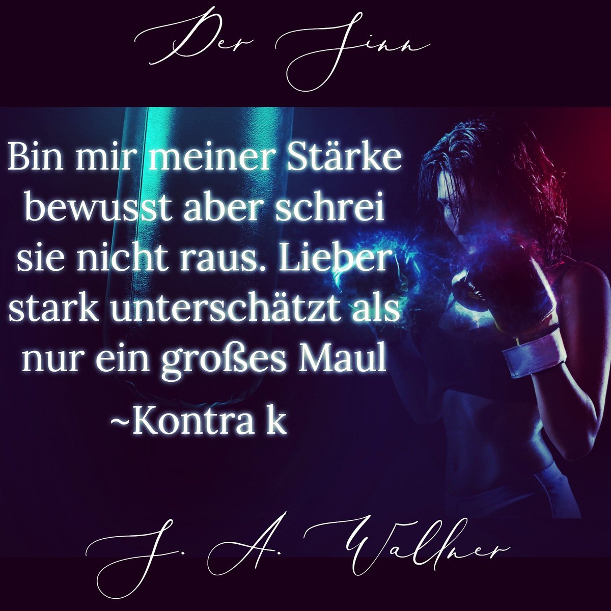 wallner_s's tweet photo. "Bin mir meiner Stärke bewusst aber schrei sie nicht raus. Lieber stark unterschätzt als nur ein großes Maul." ~#kontrak
Geht es euch auch so oder prahlt ihr gerne?
#DerSinn #fragen #zitate #sprüche #quote #rap #MotivationalQuotes https://t.co/e7QjCck7vw