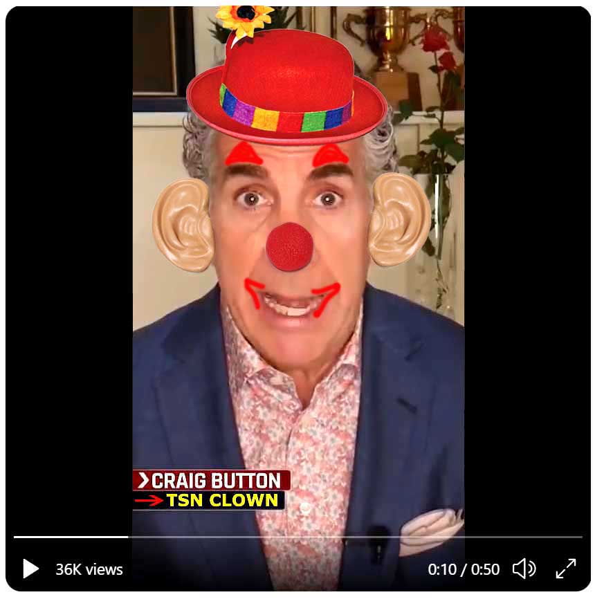 Ice_Poutine's tweet image. Craig Button thought he was on a comedy show.Yes he was and i proved it!! Keep putting down the Habs Craig.That shows how much respect you have for other teams...🤣😂#TorontoMapleLeals #MapleLeafs  #Craigbutton  #ChokeLeafsChoke  #HabsvsLeafs  #Canadiens