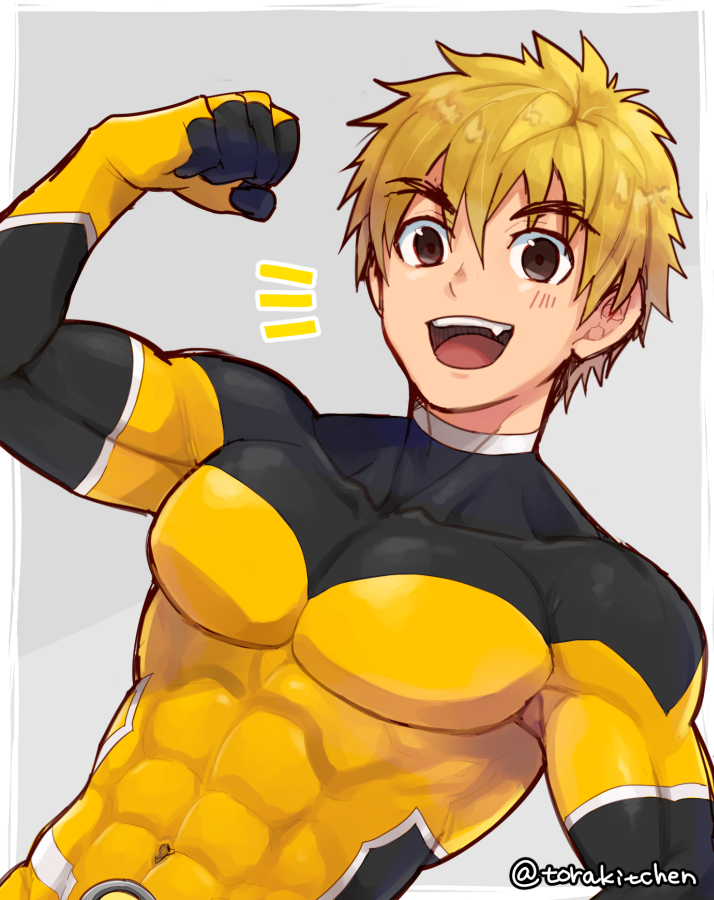 「落書き。エレメンジャー(今決めた)の黄色くん 」|とらきちのイラスト