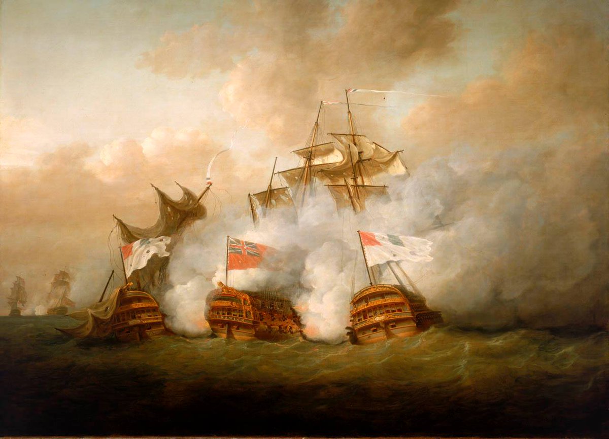 MercianRegiment's tweet photo. #OnThisDay in 1794: the first and largest fleet action of conflict between Great Britain &amp; the French Republic took place.

The 29th Regiment of Foot (Worcestershire) were awarded with a naval crown for their courageous involvement in the battle. https://t.co/piGI8pvJx6