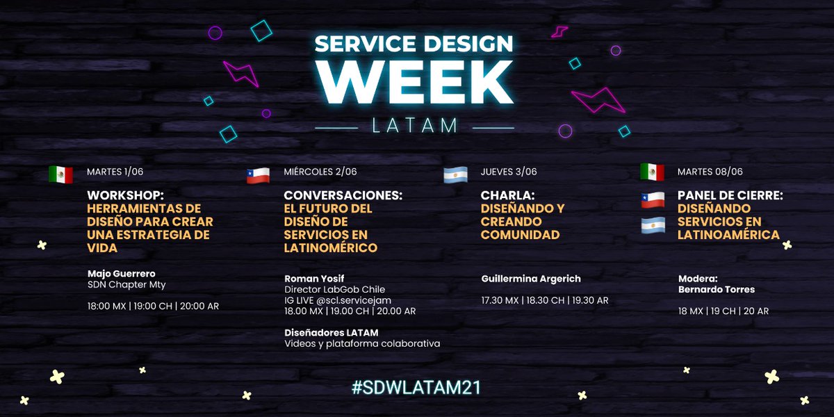 ¡Hoy es el día del Diseño de Servicios!

Junto a #SCLServiceJam y <a href="/sdnchaptermty/">sdnchaptermty</a> te invitamos a sumarte a la #SDWLATAM21 para potenciar la práctica en la región 
🇲🇽 🇨🇱 🇦🇷

Charlas, workshop, panel, actividades asincrónicas y de reflexión colaborativa

ℹ linktr.ee/baservicedesign