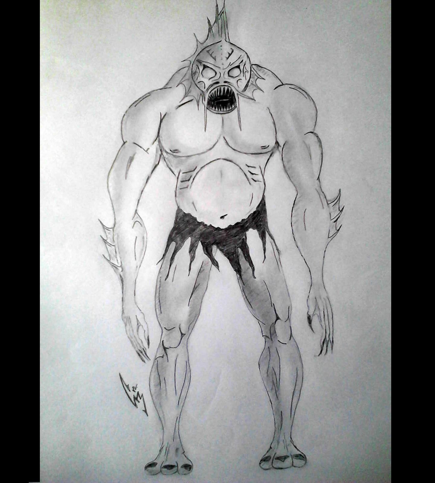 monster body drawing