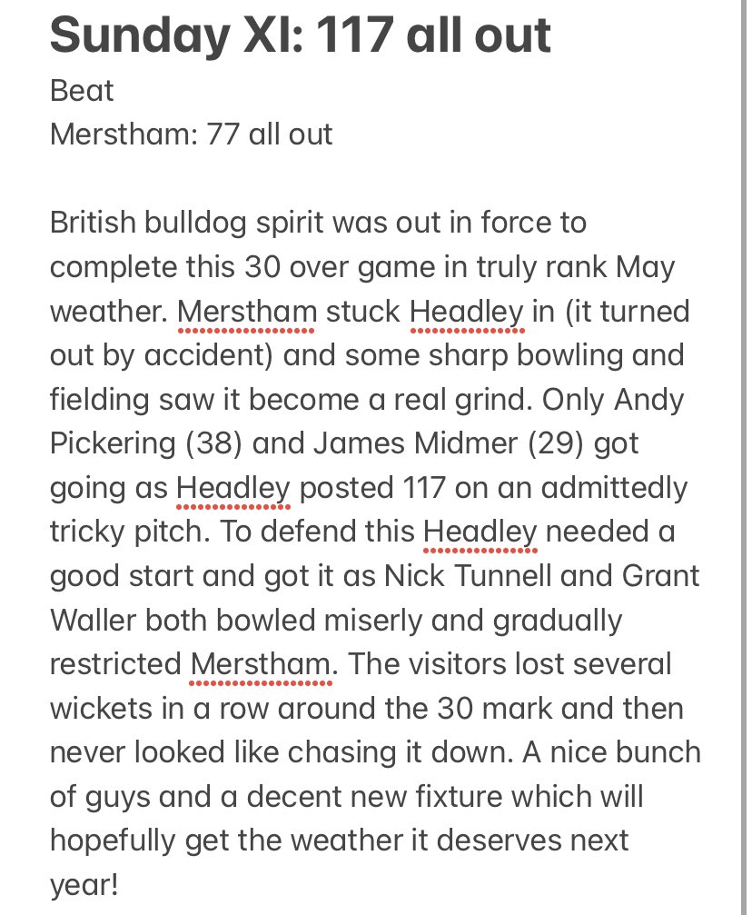 Headley (Surrey) CC tweet media