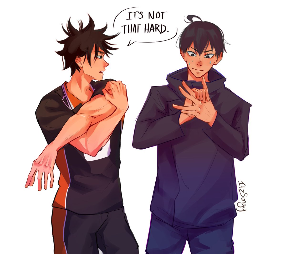 itzsongy's tweet photo. Kageyama and Megumi outfit swap😎 #jjk #Haikyuu https://t.co/MmyUggfRyf