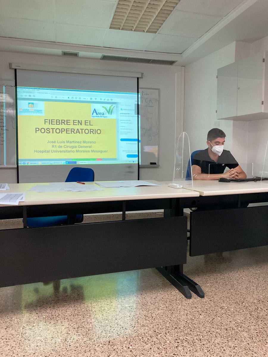 aguayo_UM's tweet image. Fiebre en el #postoperatorio. Refrescando conocimientos y actitudes, Dr JL Martínez #R2 #Cirugia #HMoralesMeseguer @Murciasalud 
@aecirujanos @operarelcancer @CirHupa @CirLapSev_MISS @Cirugia_HSLL @cirugialmeria @victorsoria65 @DRLEOROMANO @CirugiaLugo @me4_so @Some4SurgeryIT1