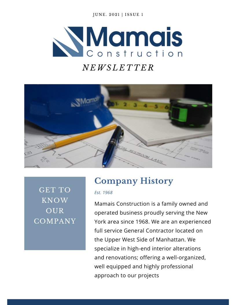 mamaisconstruct's tweet photo. Introducing our Newsletter! You can follow us across all of our social media platforms where you'll find photos and videos posted weekly!

#construction #generalconstruction #newyork #nyc #remodel #restore #renovate #constructionmanagement https://t.co/RC56dpSkC9