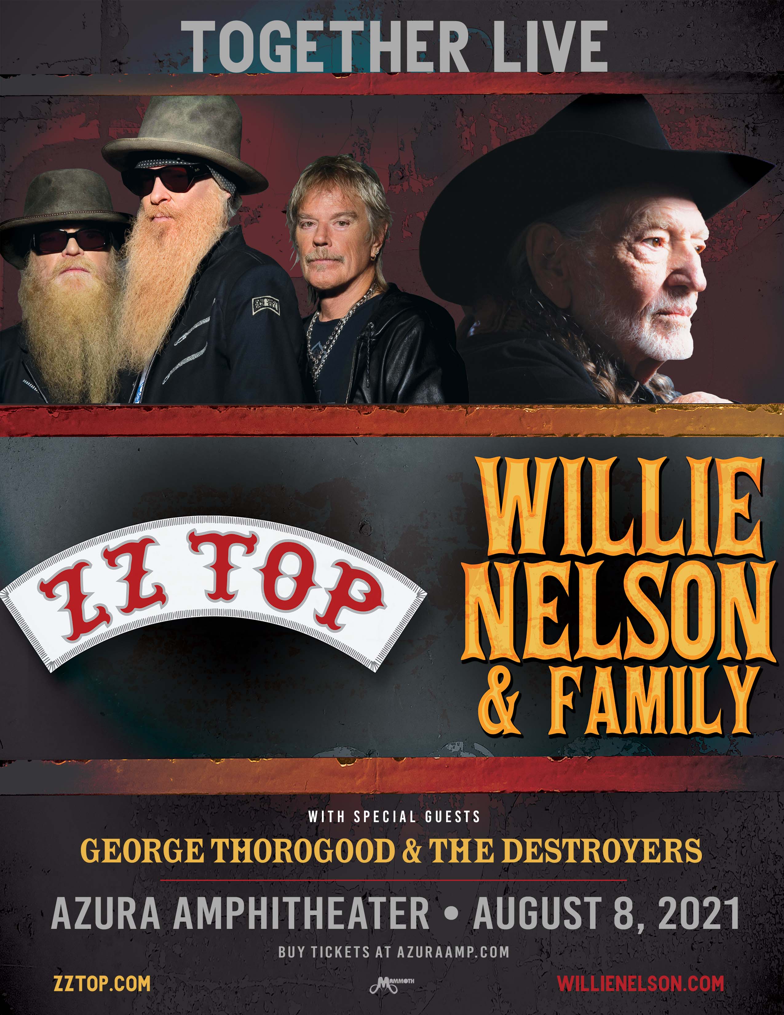 Willie Nelson and ZZ Top together live