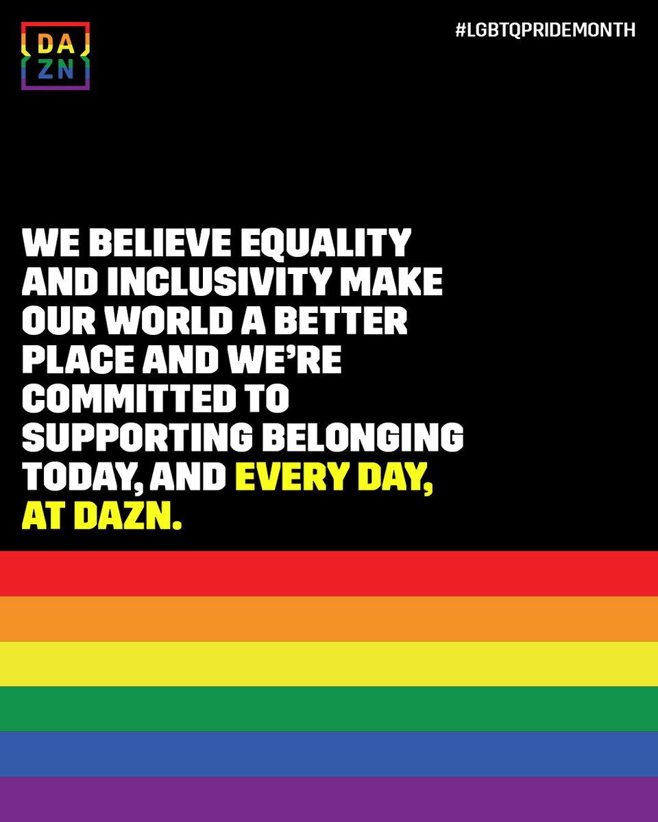 Dazn Boxing It S June And That Means It S Lgbtq Pride Month We Believe In Equality For Everyone Each And Every Day At Dazn T Co 75ke29drgv