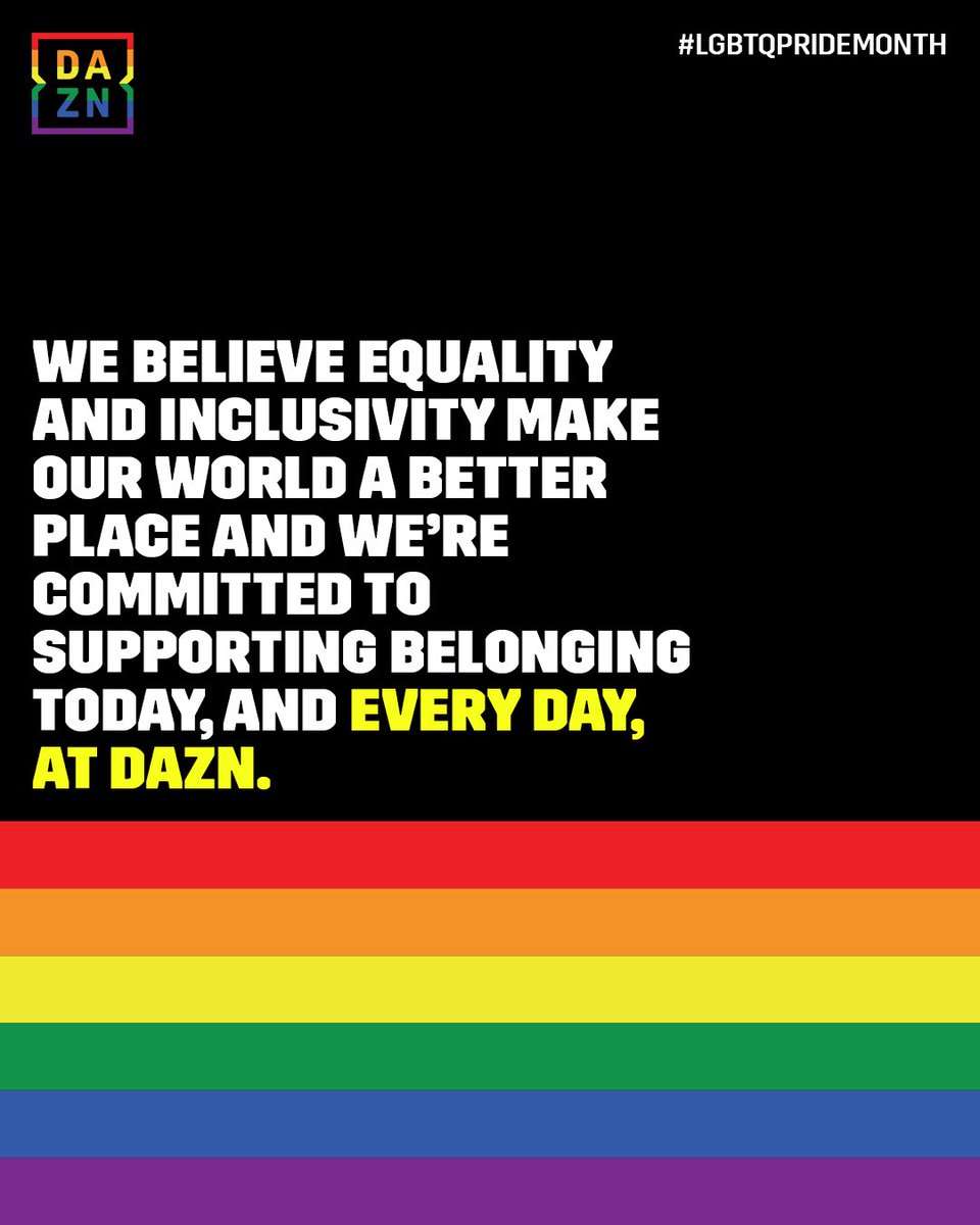 Dazn Boxing It S June And That Means It S Lgbtq Pride Month We Believe In Equality For Everyone Each And Every Day At Dazn T Co 75ke29drgv Dazn Boxing It S June And That Means It S Lgbtq Pride Month We Believe In Equality For Everyone Each And Every Day At Dazn T Co 75ke29drgv