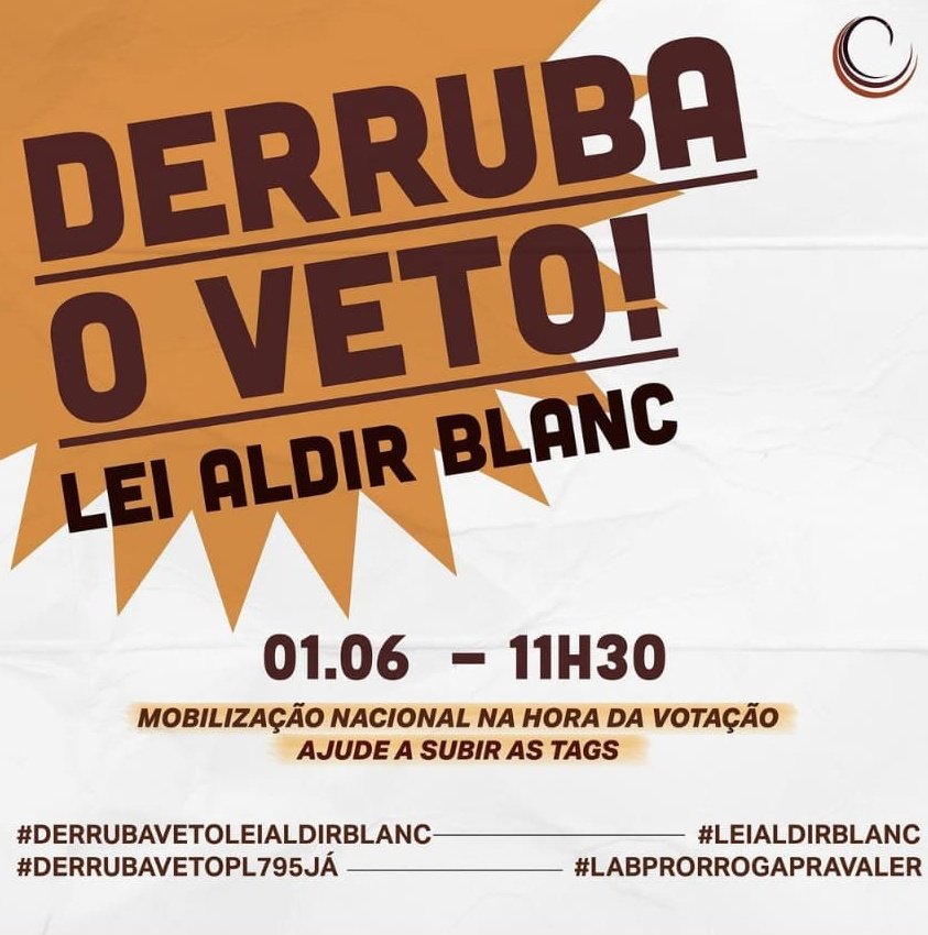 otavioofontes's tweet photo. #derrubavetoleialdirblanc
#derrubaovetopl795
#labprorrogapravaler
#leialdirblanc
Ajudem https://t.co/CJwmOYavjB