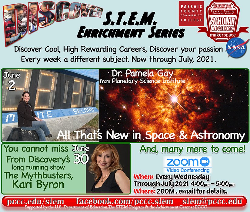 pcccstem's tweet photo. Tomorrow, on STEM’s Enrichment Series.
And on the 30th, a very special guest; don’t miss it! https://t.co/pObjA0QzKr