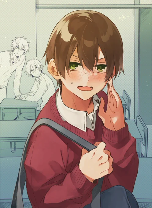 (さっきのこと絶対顔に出すなよ…!)
説得力0の耳打ちをしてくる一条 #創作BL 