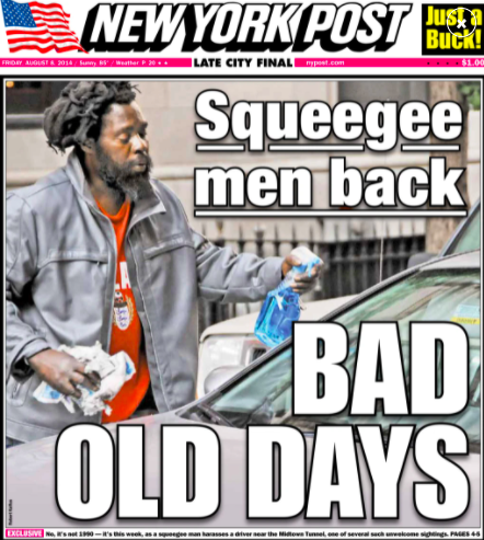 Squeegee men, scourge of the '90s, are back in NYC