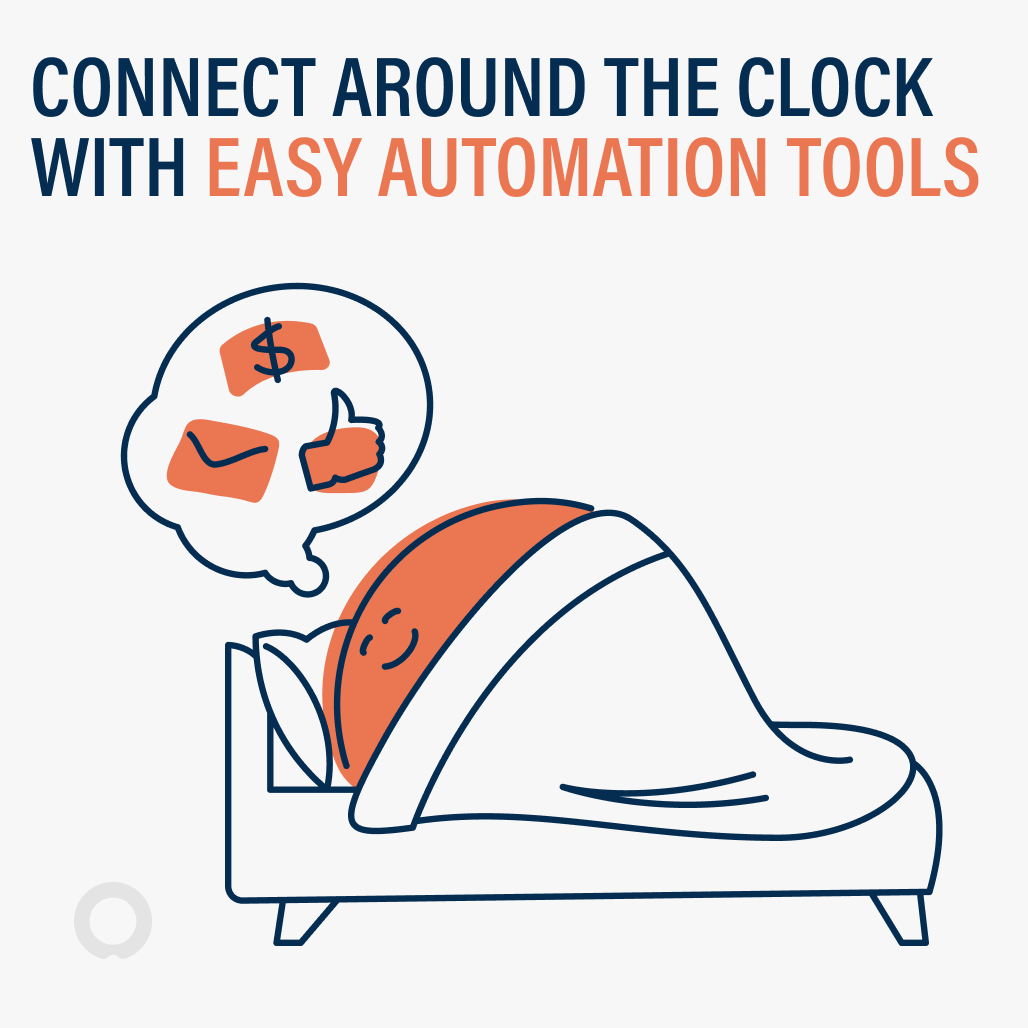 OutstandApp's tweet photo. Outstand helps you reach out and respond with automated campaigns you can set and forget, so you can keep business rolling. 

And you’ll sleep even better knowing your marketing is working for you around the clock. https://t.co/VUSxJeIcMH