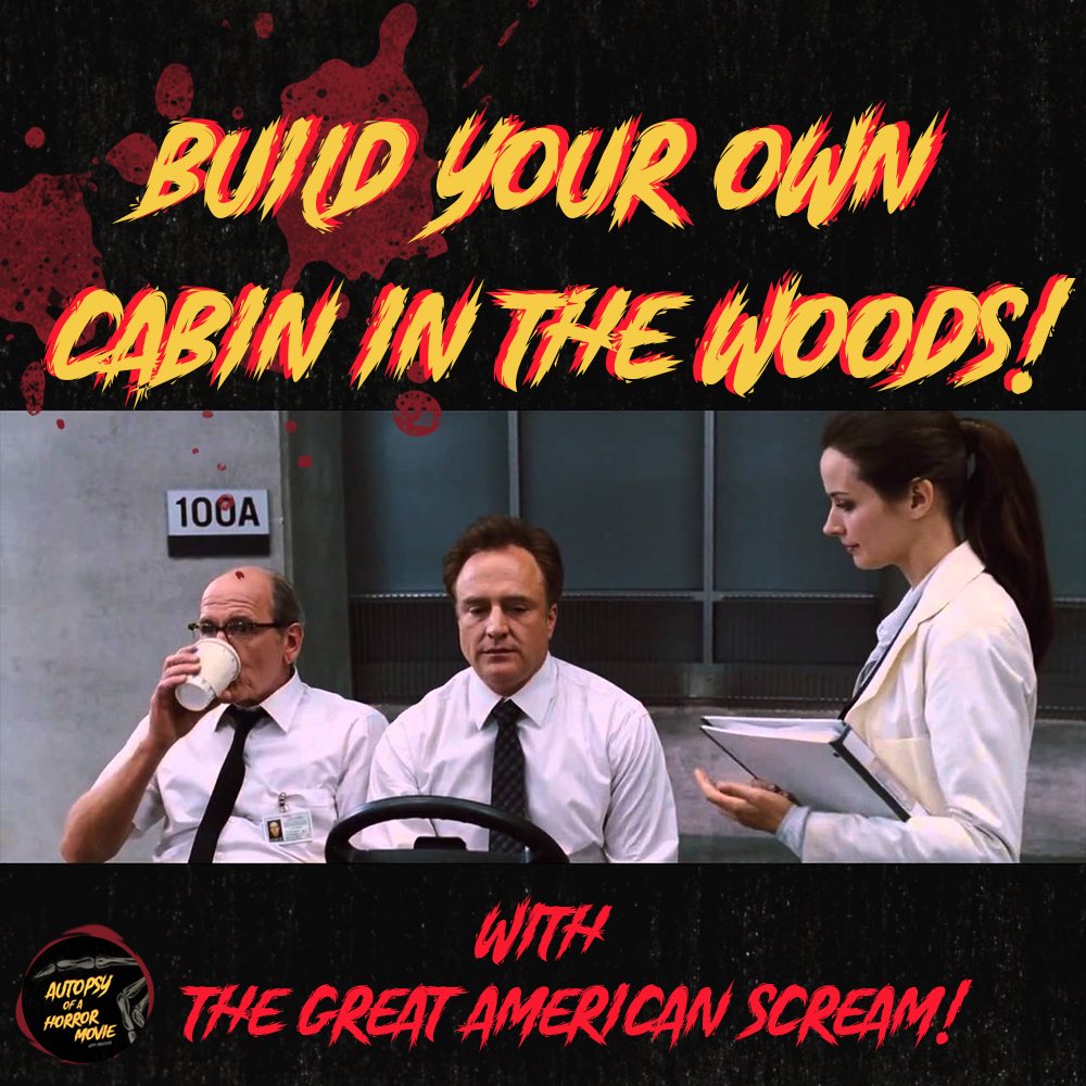 Be sure to tune in and hear us discuss how we would try to get out of each other’s cabin and defeat their monsters! It was a wacky &amp; silly time! A big thank you to @adamjocon &amp; @devindausa of <a href="/GreatScreamPod/">The Great American Scream</a> for coming on! 

#horror #podcasts #cabininthewoods #PodNation