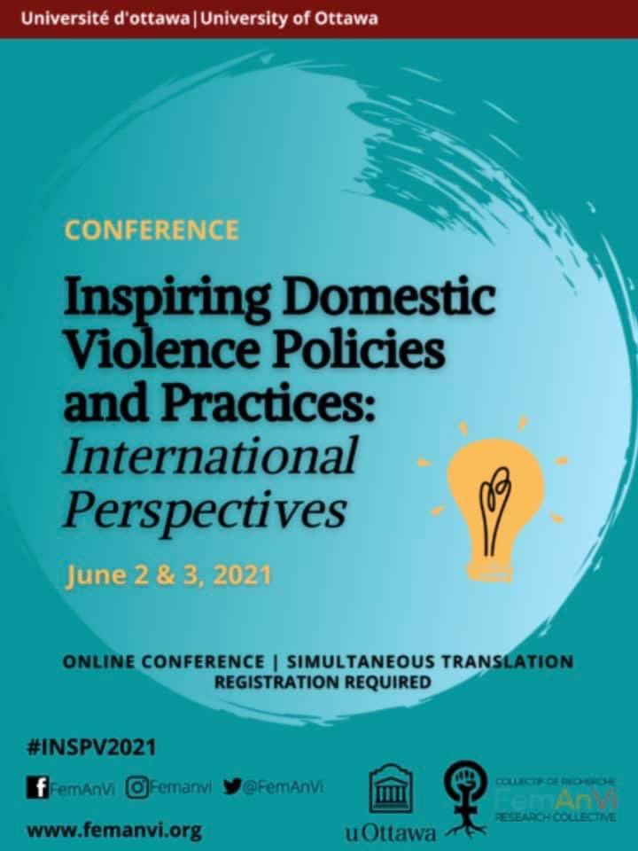 #INSPV2021 : fb.me/e/yRFzmUGQ

Don't forget to register for FemAnvi's 4th International Conference which will be held online on June 2nd et 3rd 2021. 

Registration (45$ + HST) ➡️ web4.uottawa.ca/webapp/wcs/sto…