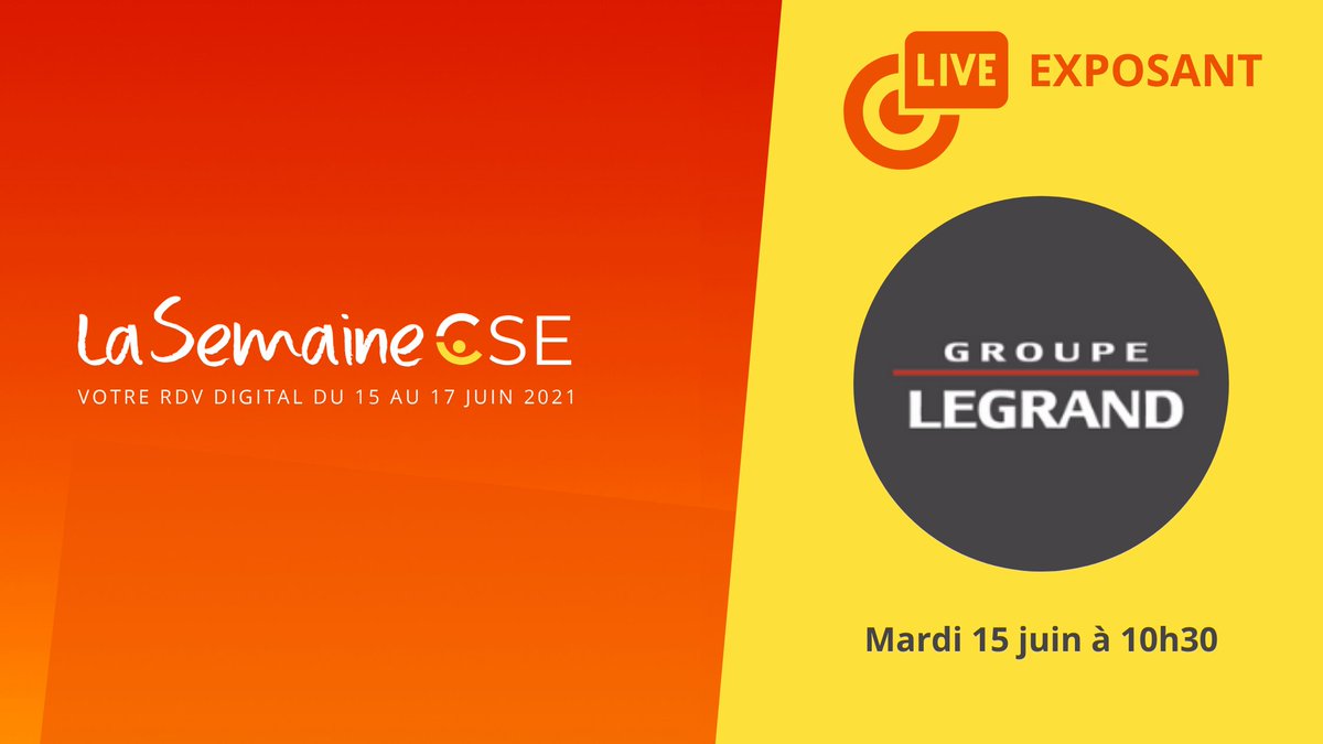 SalonsCE&FranceCE (@salonsce) on Twitter photo TÉLÉTRAVAIL : OÙ EN EST-ON ? LÉGISLATION ? IMPACT SUR LA SANTÉ ? QUE NÉGOCIER DANS L’ACCORD TÉLÉTRAVAIL ?
Retrouvez ce LIVE animé par le <a href="/GROUPELEGRAND/">GROUPE LEGRAND</a>
à l'occasion de la semaine CSE mardi 15 juin à 10h30
Incriptions 👉 app.meltingspot.io/s/e499ac4f-634…
 #Teletravail #CSE #SemaineCSE TÉLÉTRAVAIL : OÙ EN EST-ON ? LÉGISLATION ? IMPACT SUR LA SANTÉ ? QUE NÉGOCIER DANS L’ACCORD TÉLÉTRAVAIL ?
Retrouvez ce LIVE animé par le <a href="/GROUPELEGRAND/">GROUPE LEGRAND</a>
à l'occasion de la semaine CSE mardi 15 juin à 10h30
Incriptions 👉 app.meltingspot.io/s/e499ac4f-634…
 #Teletravail #CSE #SemaineCSE