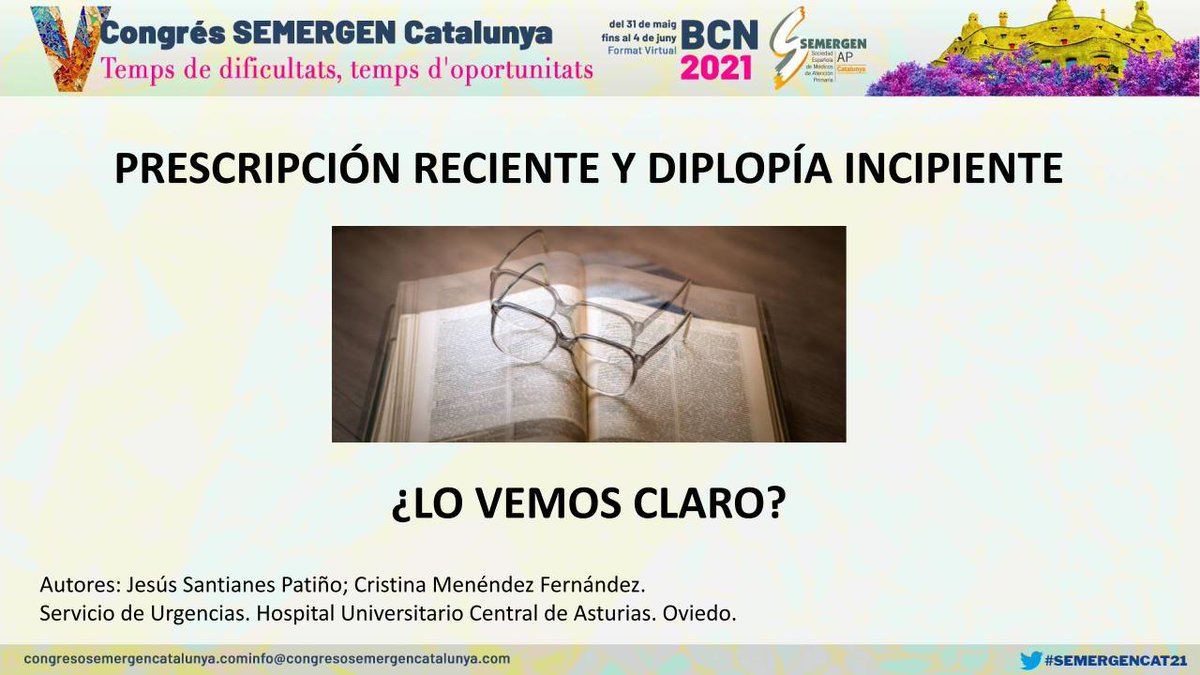Esta tarde en #SEMERGENCAT21 presentaré un #CasoClínico reflejando la importancia de una buena #anamnesis y #exploracion en la #consulta para detectar efectos #secundarios de #fármacos Estudio #APEAS <a href="/SEMERGENap/">SEMERGEN | Médicos de AP #SEMERGEN25</a> <a href="/SEMERGEN_CAT/">SEMERGEN Catalunya</a> @SemergenA