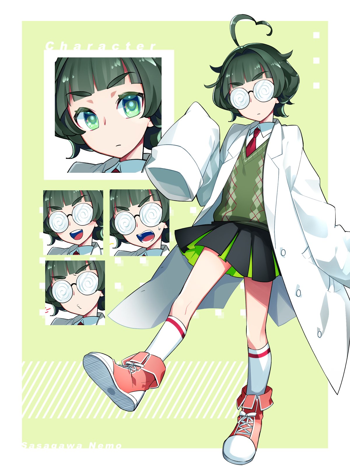 くるくるメガネの女の子ポスター くるくるメガネの女の子ポスター
