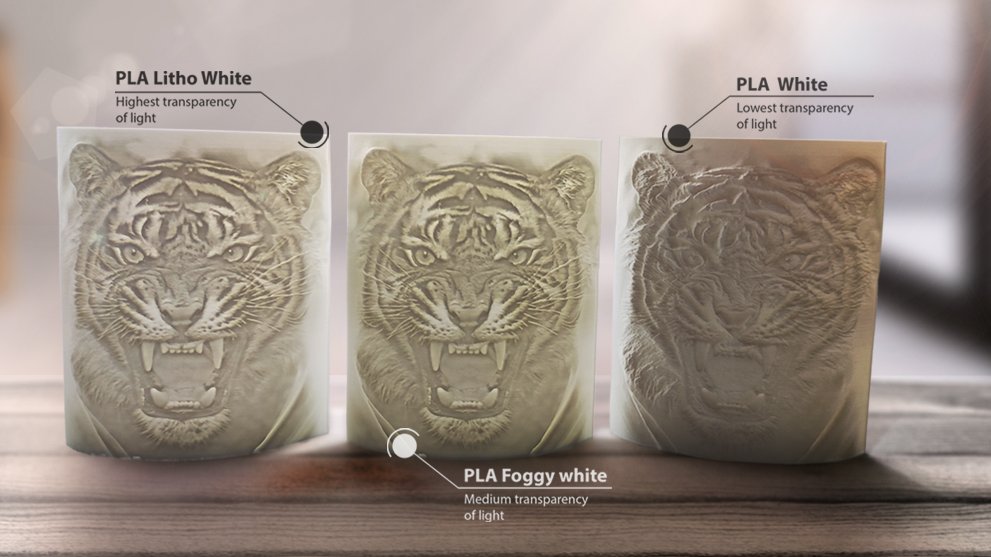 Take a look at this difference between New PLA Litho White, PLA Foggy White and PLA White😯
This is a beautiful presentation of how #AzureFilm PLA Litho White is perfect for lithophanes. 🙌

#3Dprinting #3dprint #Lithopane #Filament