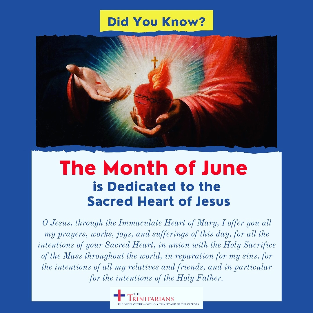 beatrinitarian's tweet photo. The month of June is dedicated to the Sacred Heart of Jesus. #june #jesus #sacredheart #CatholicTwitter #Catholic https://t.co/gwZQTa625E