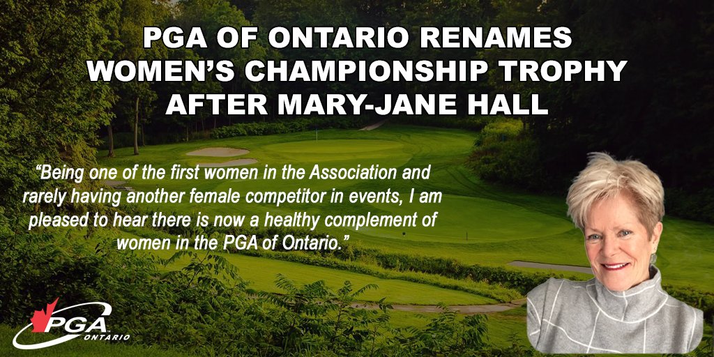 HAPPY INTERNATIONAL WOMEN'S GOLF DAY!! We are taking time today to recognize one of the all-time greats in the field of women’s golf in Ontario – Mary Jane-Hall. Learn more about her and how we are renaming one of our trophies in her honour. 👉👉pgaofontario.com/media-centre/w…