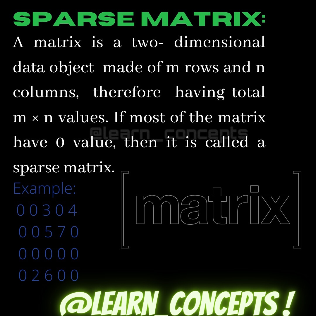 learn_concepts's tweet image. @learn_concepts for easy learning of concepts 📚💻.
.
More active on Instagram I'd @learn_concepts
#Matrix #programs #learning #education #Students #algorithms #datastructures #coding #IT #informationtechnology #SoftwareEngineering