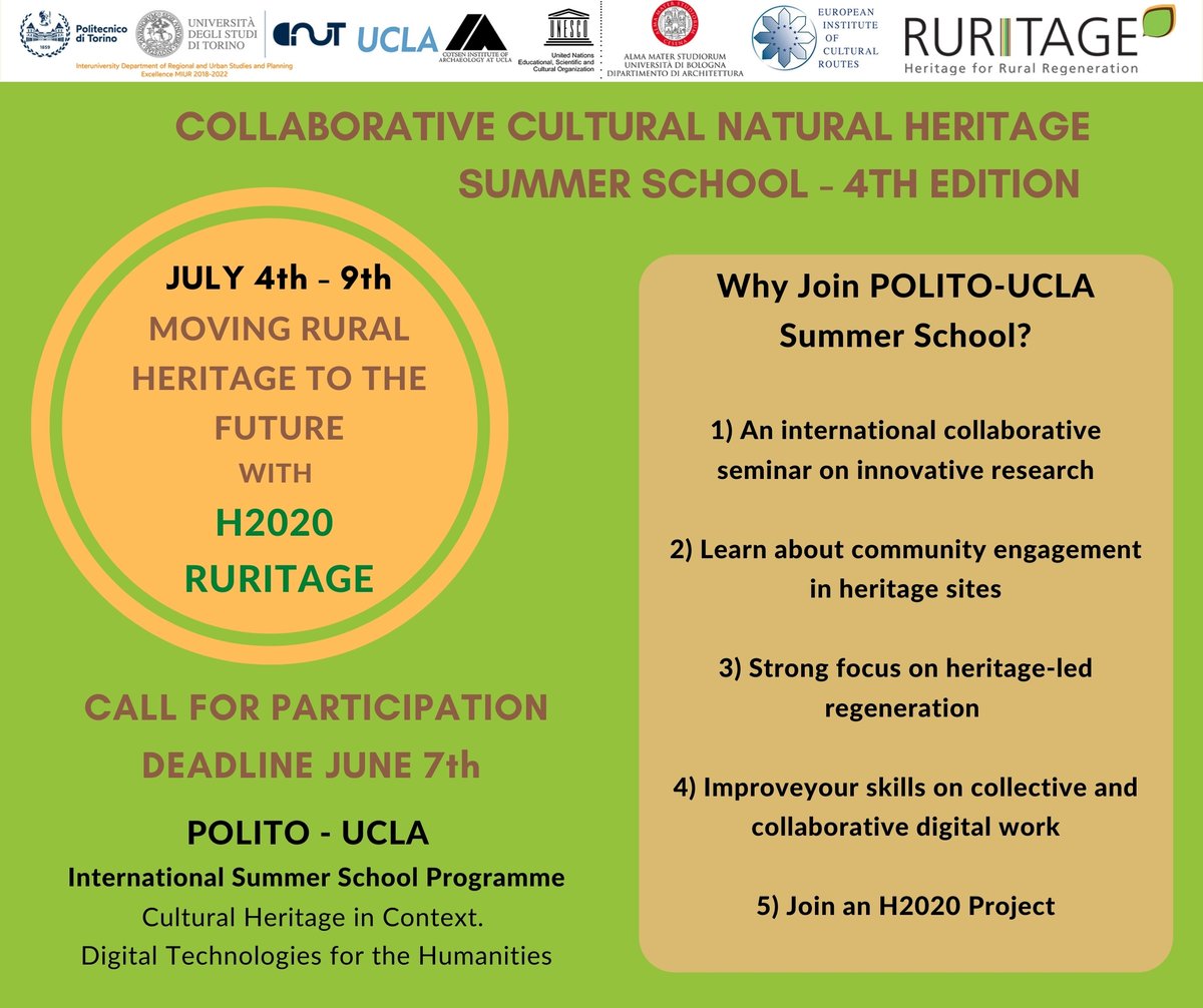 ruritage's tweet photo. We've just extended the deadline to apply for @CHandCities until June, 7th !! 
And here's fve reasons why you should! 🌍

Apply until June, 7th ! 👇
https://t.co/eq17S1AyoN https://t.co/NRMJifDjsG