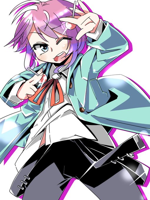 #ヒプマイファンアート 
#ヒプマイ
  飴村乱数くん。なんか、自分の絵柄と合ってて描きやすかったなぁ 