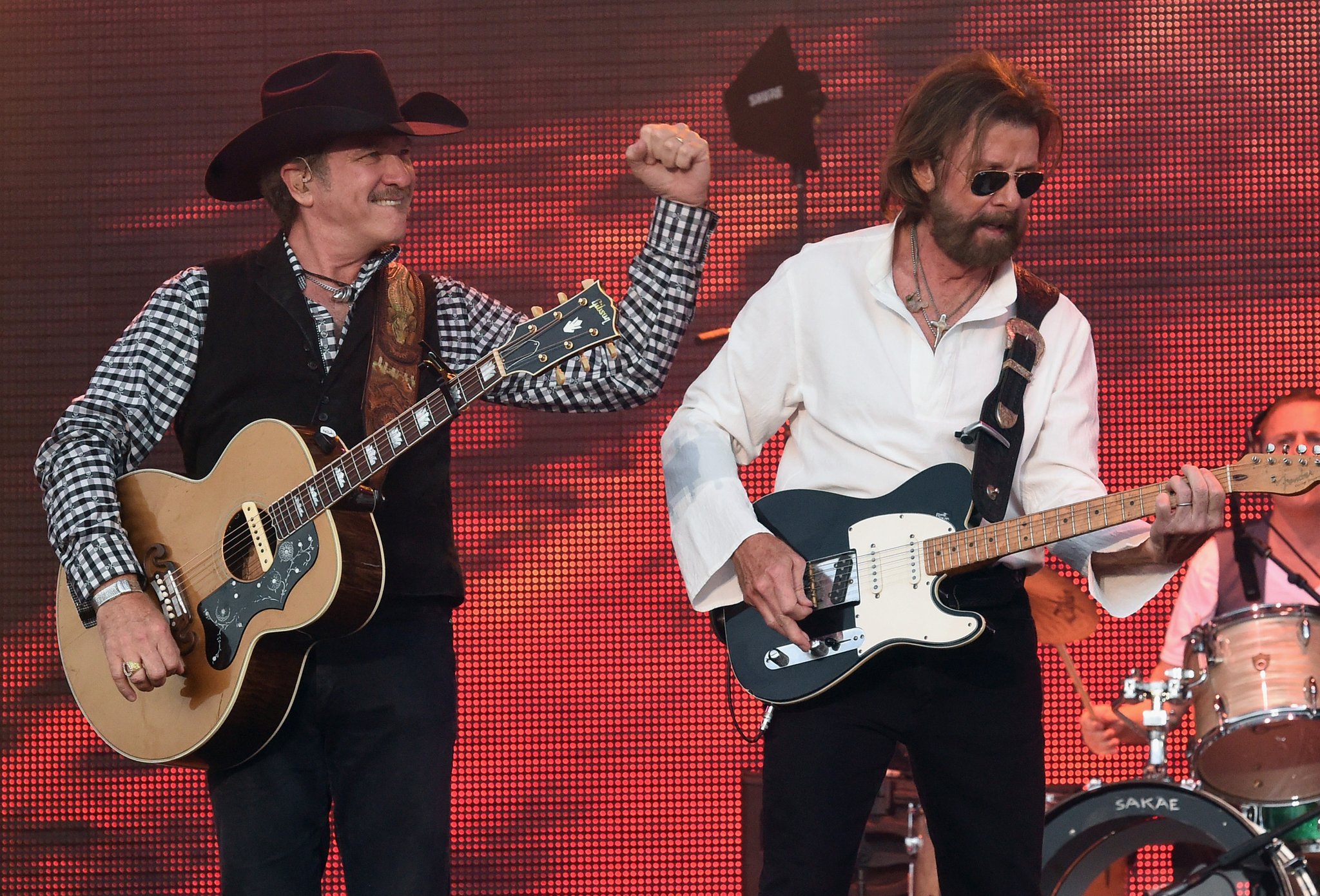 Happy Birthday, Ronnie Dunn (right) of Coleman Texas who turns 68. (Photo by Rick Diamond/Getty Images) 