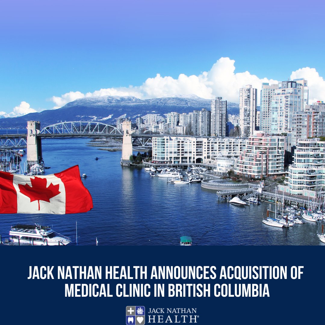 Jack Nathan Health announced the acquisition of a 1,394 square foot medical clinic at 1477 Island Highway, in Campbell River, BC. This will become the Company’s sixth corporate-owned clinic, resulting in a significant increase in revenue potential.
investors.jacknathanhealth.com/news/news-deta…