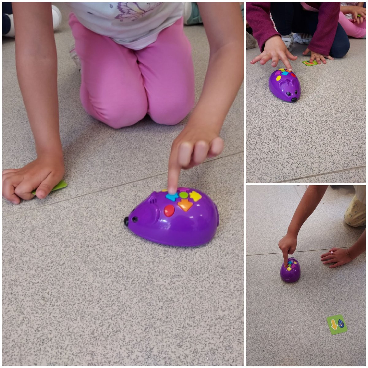 Nuestro ratón-robot nos está iniciando en robótica. Nos encanta contar, hacer pequeñas sumas a nuestra manera... Es "un ratón molón"... 3añosC @pdielencinar